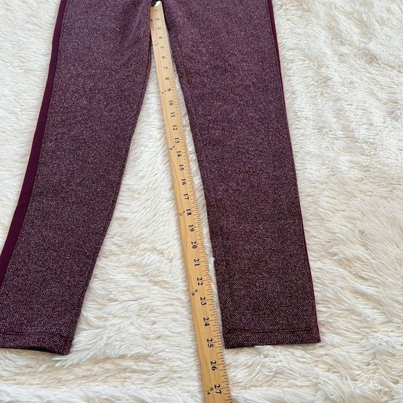 Lou Gray Loft Womens Pants Medium Purple Pull On Tuxedo Stripe Leggings 15978 - Picture 5 of 9